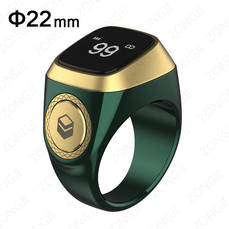 ZONGJI Smart Tasbih Ring - Track Prayers & Steps