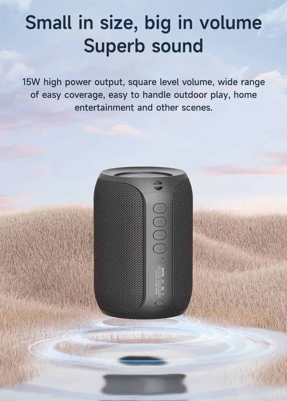 Zealot-S32PRO Powerful Bluetooth Speaker with Deep Bass