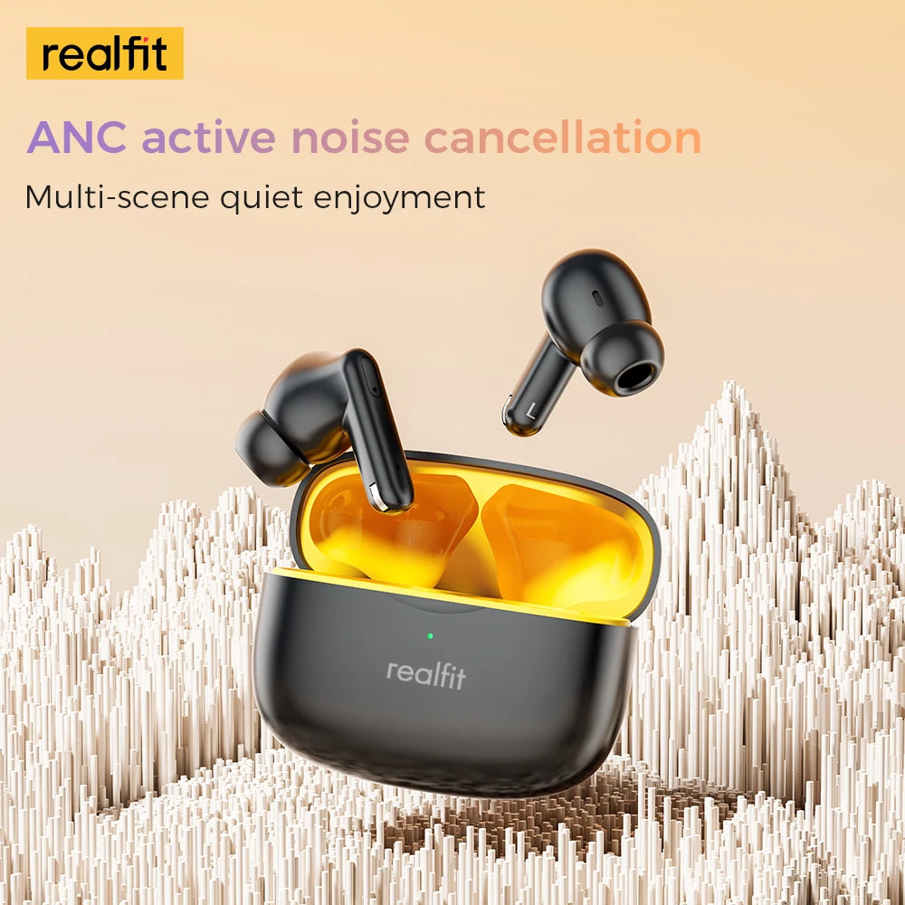 Realfit F3 ANC Bluetooth Earphones with HiFi Stereo Sound