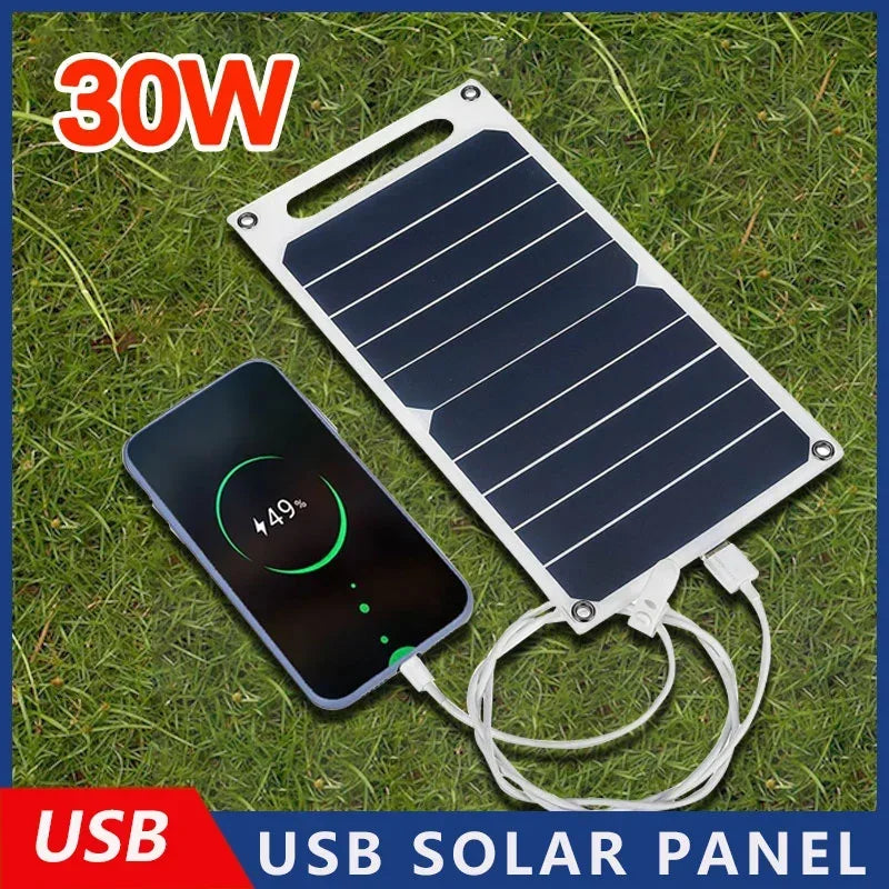 Luxuglow 30W Solar Panel - Waterproof USB Charger