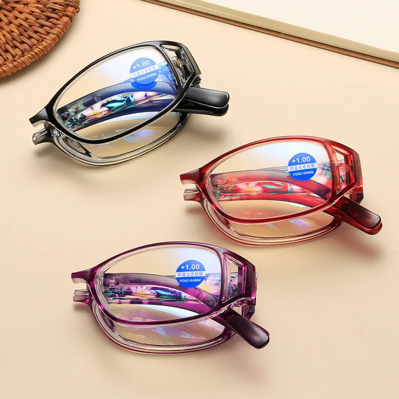 EOENKK Folding Reading Glasses - Stylish Anti-Blue Light Design