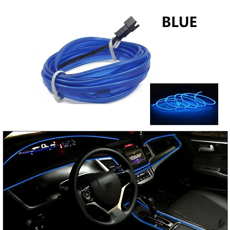 3M/5M Car Interior Led Neon Strip EL Wiring Diode