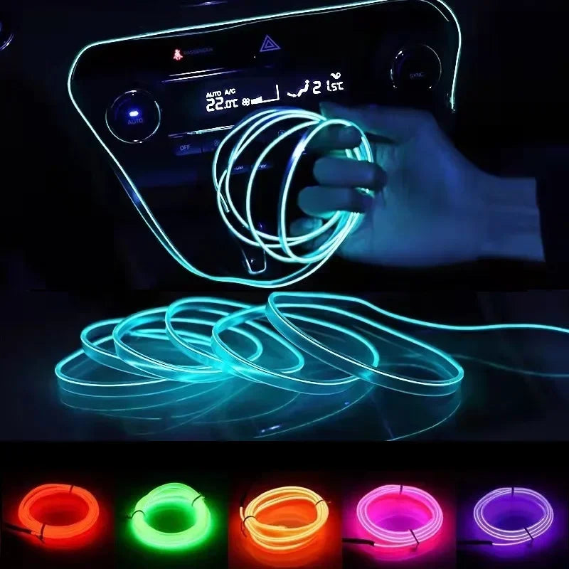 3M/5M Car Interior Led Neon Strip EL Wiring Diode