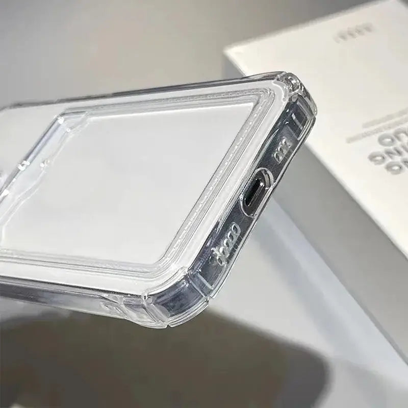 Shockproof Clear Phone Case with Card Pocket