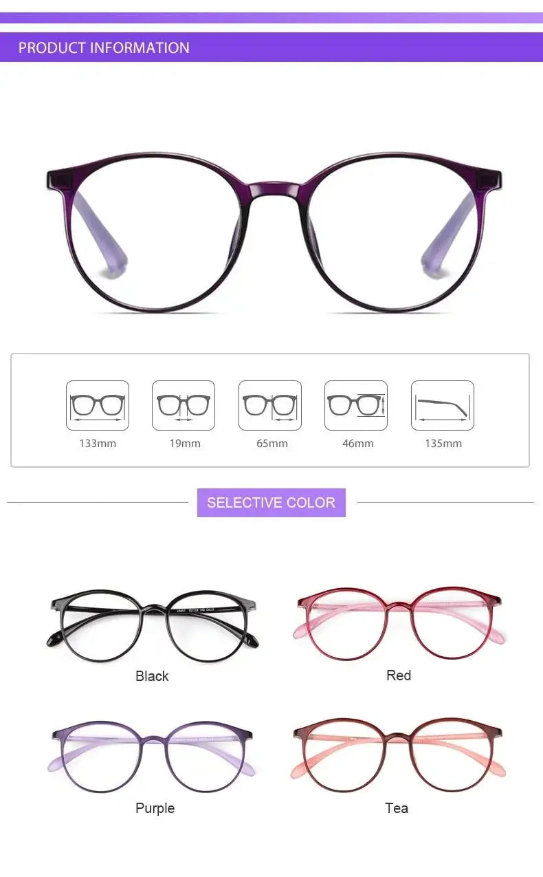 Ultralight Round Reading Glasses - Anti Blue Light