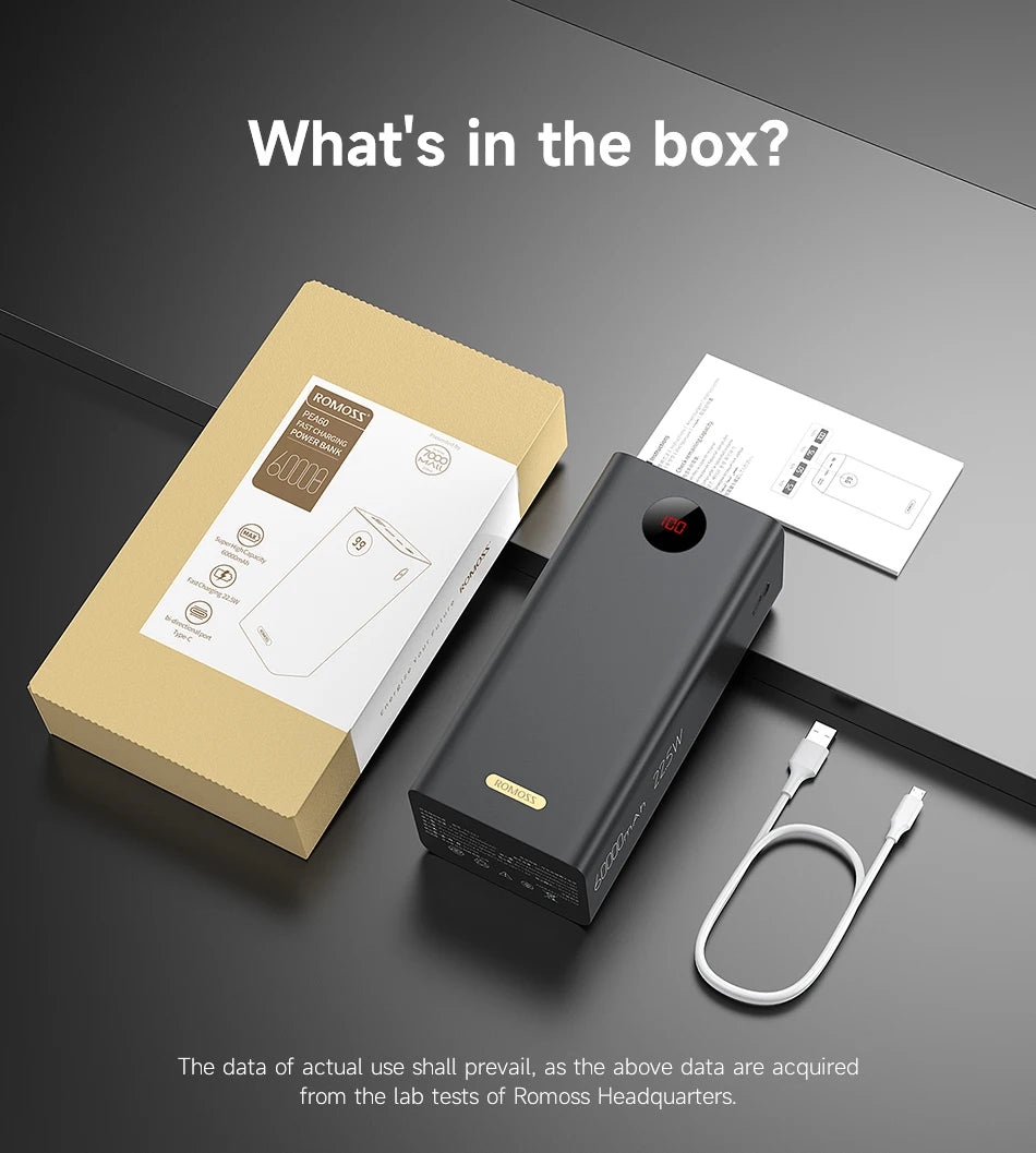 ROMOSS PEA60 60000mAh Power Bank - Fast Charging Solution