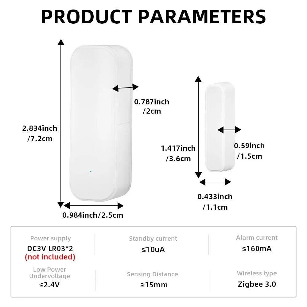ONENUO Tuya Zigbee Door Sensor - Smart Wireless Alerts