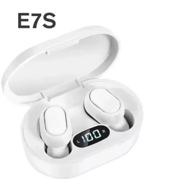 Original E7S trådløst Bluetooth-hodesett med LED-skjerm