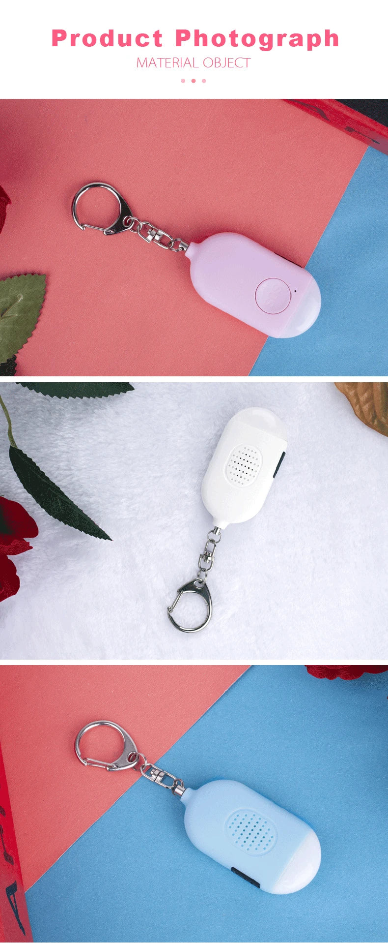 NoEnName Emergency SOS Personal Alarm Keychain - 130dB Alert