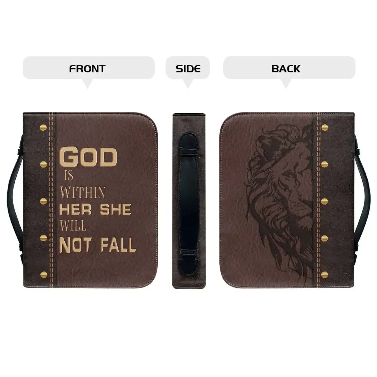 Classic Leather Print Personalized Bible Cover Case Bags