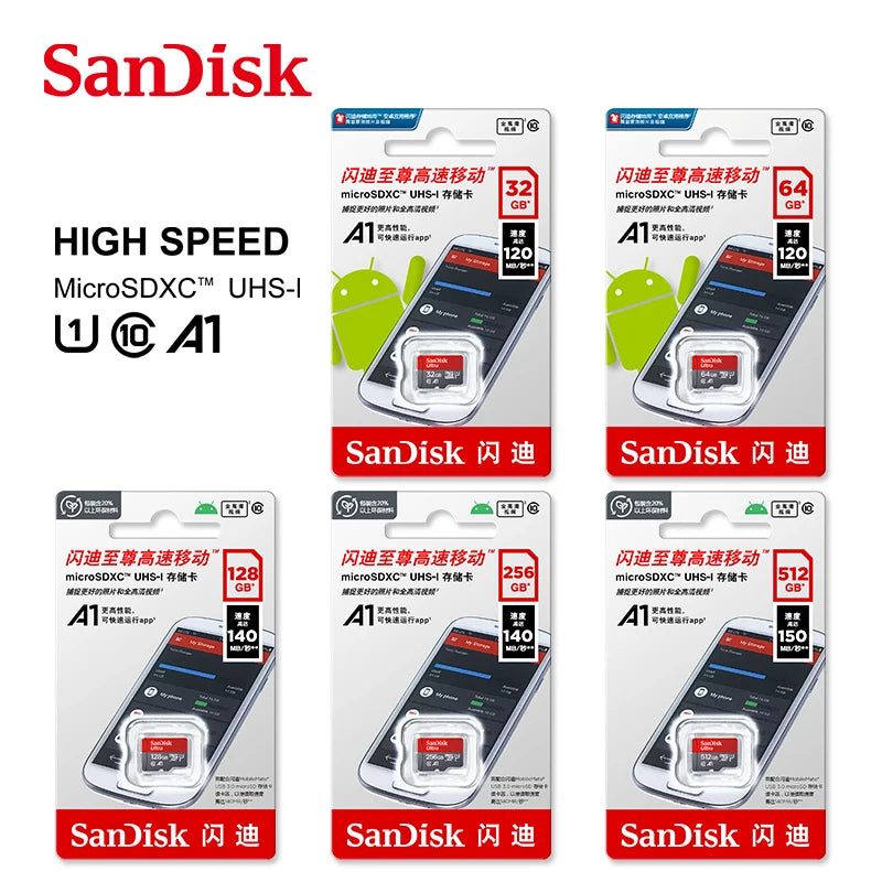 Scheda microSD SanDisk da 128 GB - Velocità A1 per prestazioni rapide