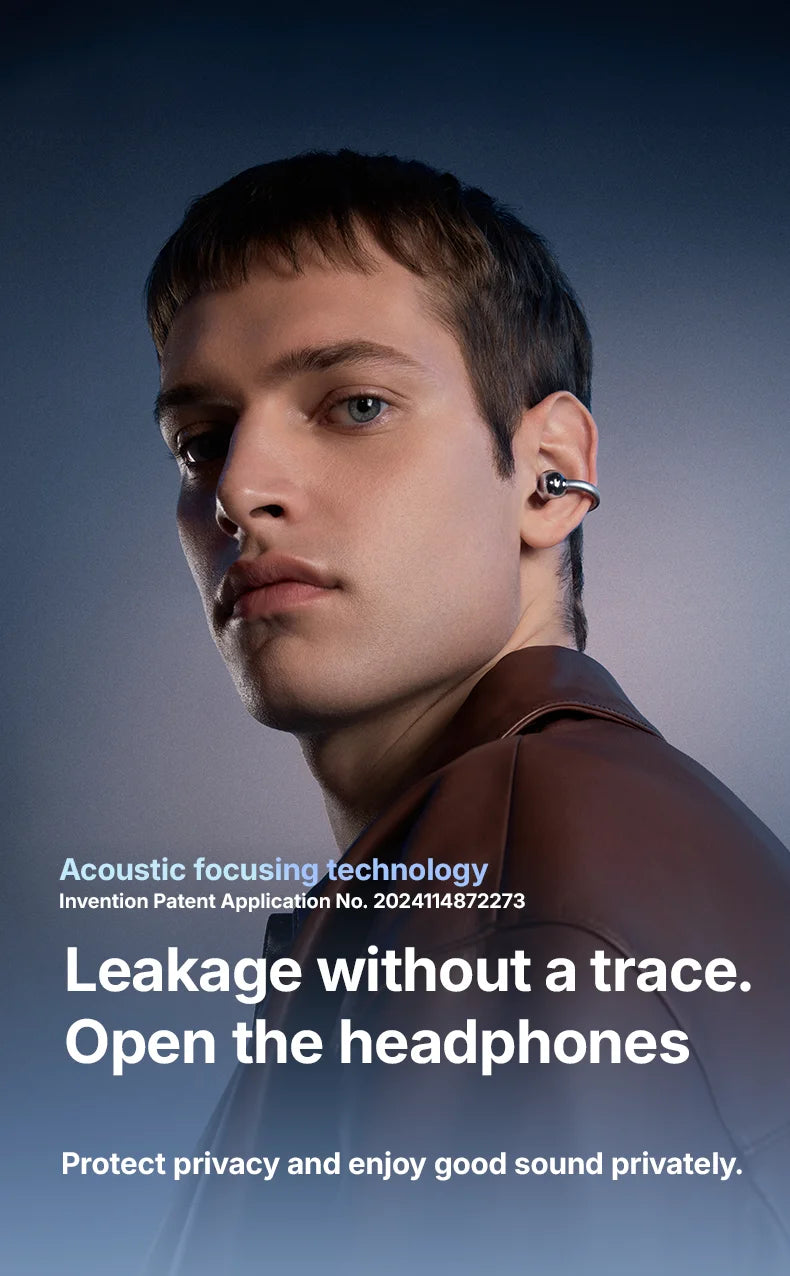 Sanag S8S Bluetooth 5.4 Ear Clip-øretelefoner - vanntette og støyreduserende