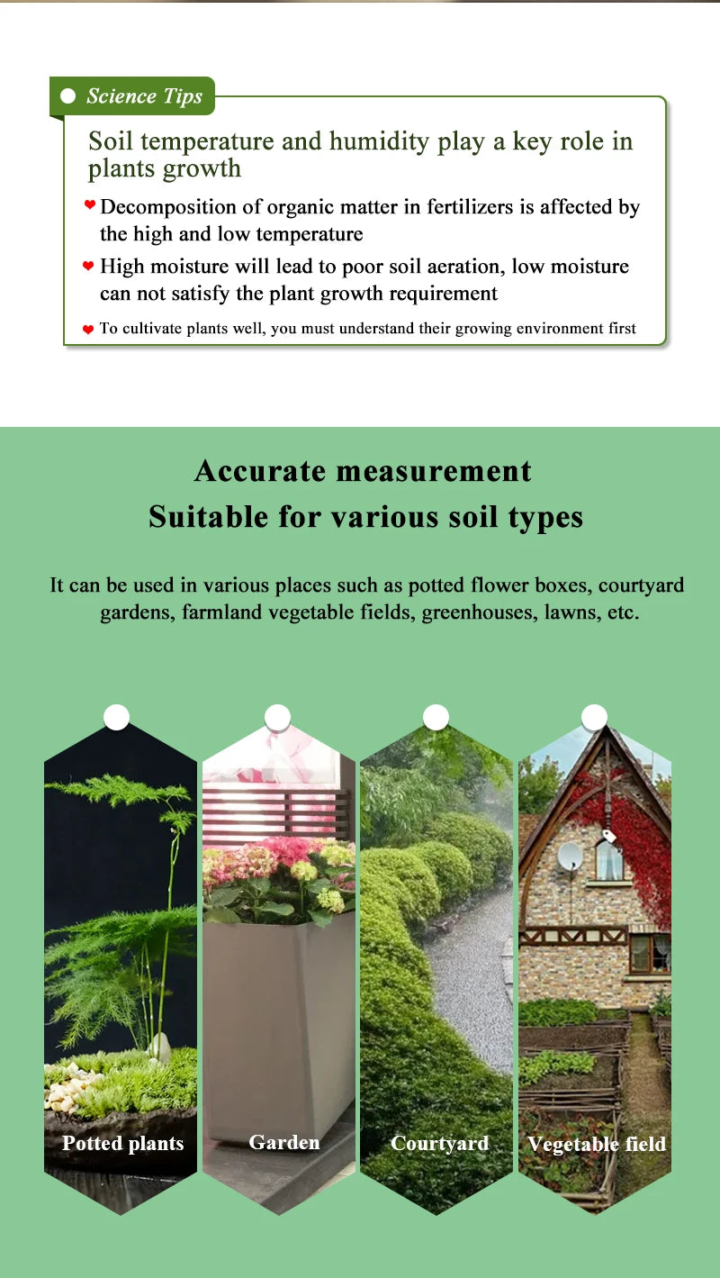 Tuya Smart Zigbee Soil Tester - Waterproof Garden Tool