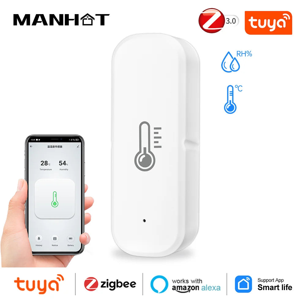 Tuya Smart Zigbee Temperature & Humidity Sensor with Voice Control