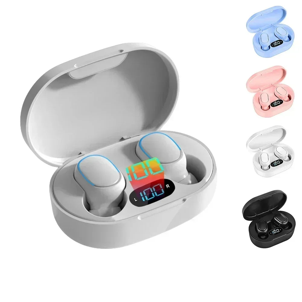 Original E7S trådløst Bluetooth-hodesett med LED-skjerm