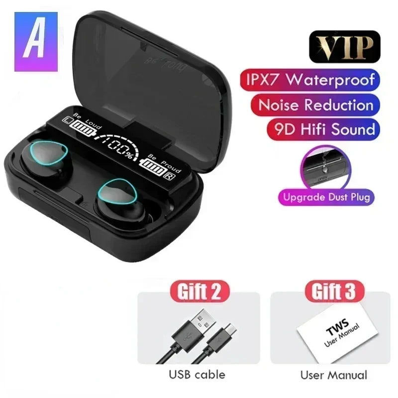 M10 Bluetooth Earphones HiFi Waterproof Gaming Headset (casque de jeu)