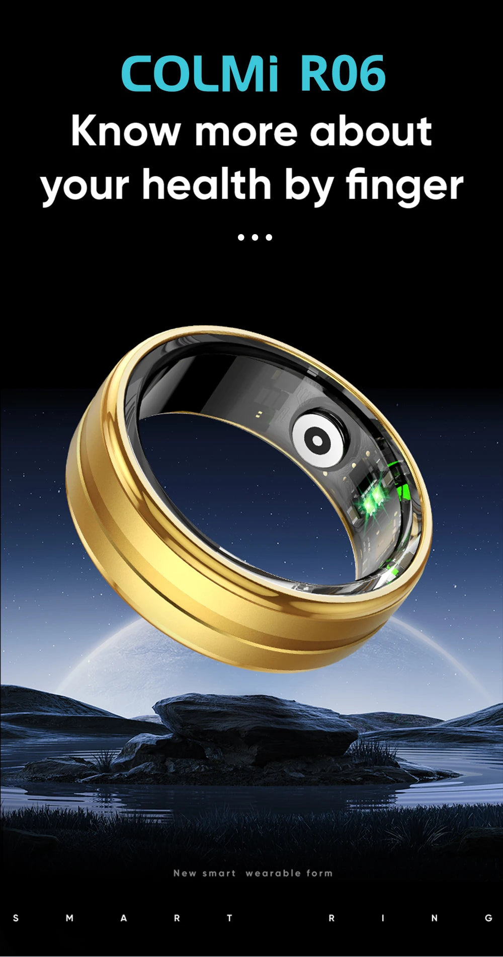 COLMI R06 Smart Ring - Heart Rate & Oxygen Monitor