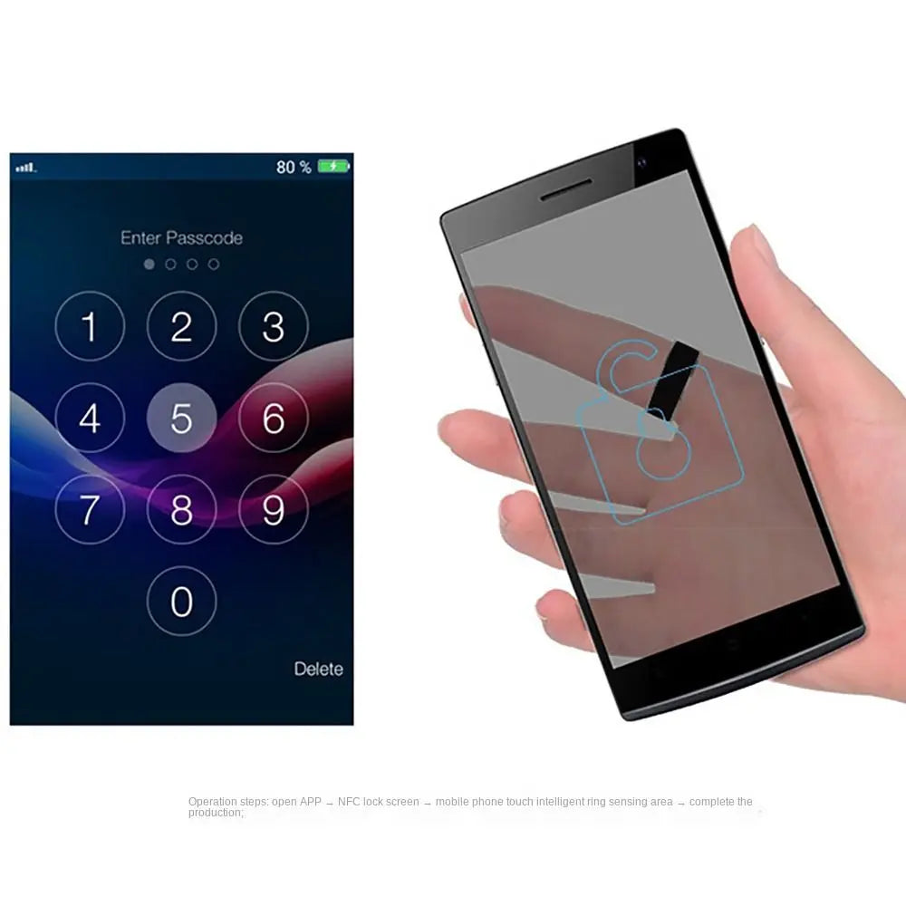 NoEnName NFC Smart Ring - Waterproof Stainless Steel Wearable