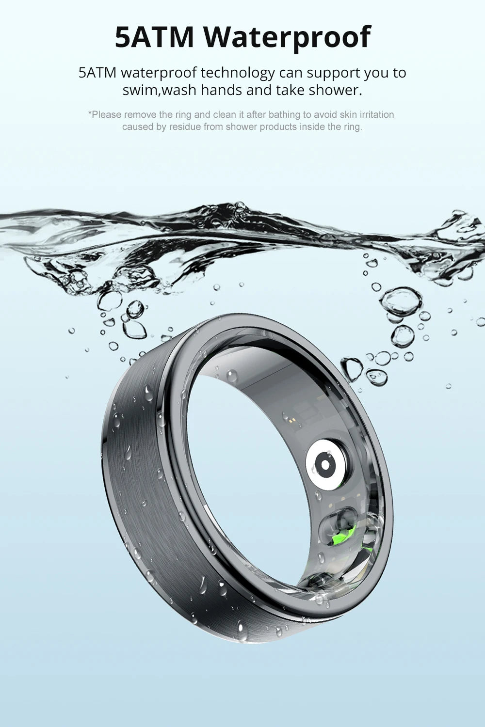 COLMI R03 Smart Ring - 5ATM Waterproof Fitness Tracker