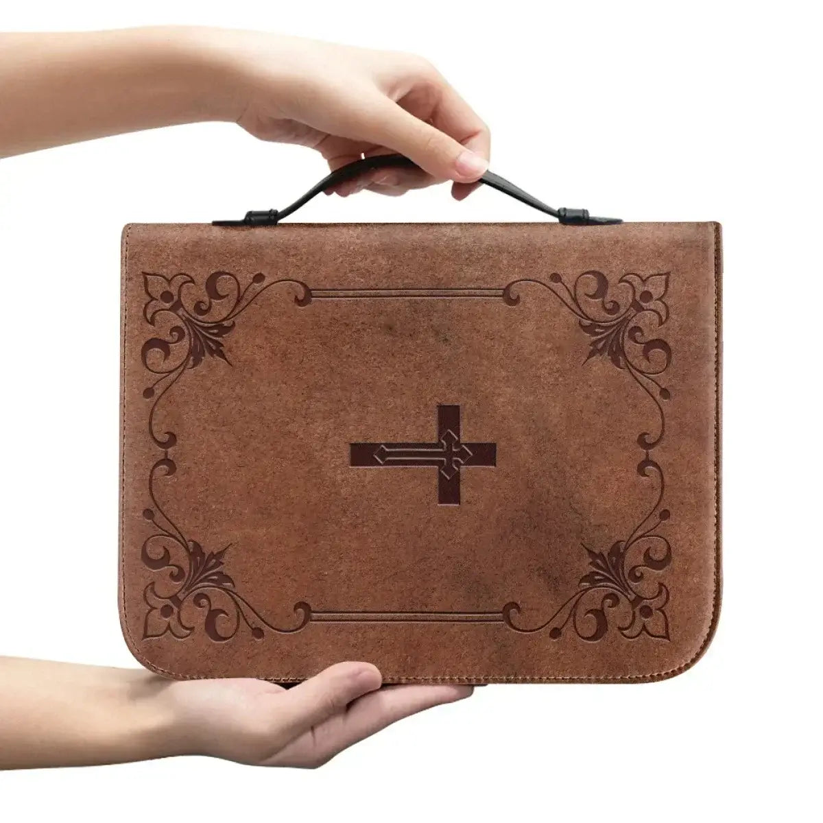 Classic Leather Print Personalized Bible Cover Case Bags