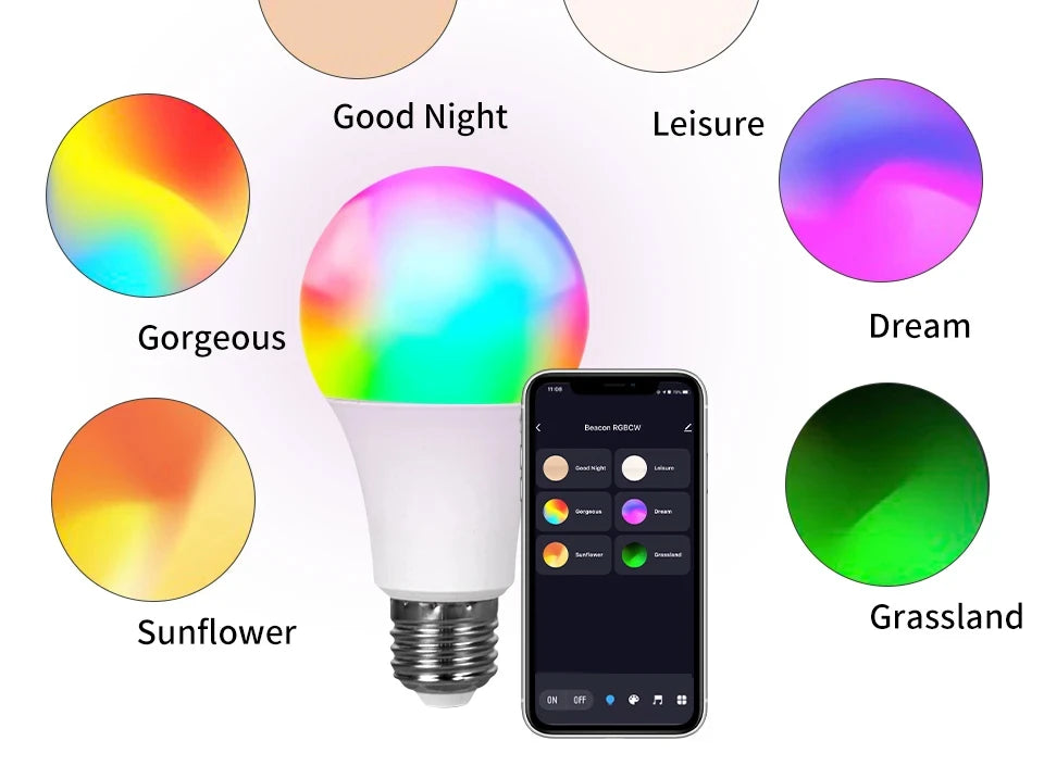 Smart RGB LED Bulb E27 - Tuya App Controlled