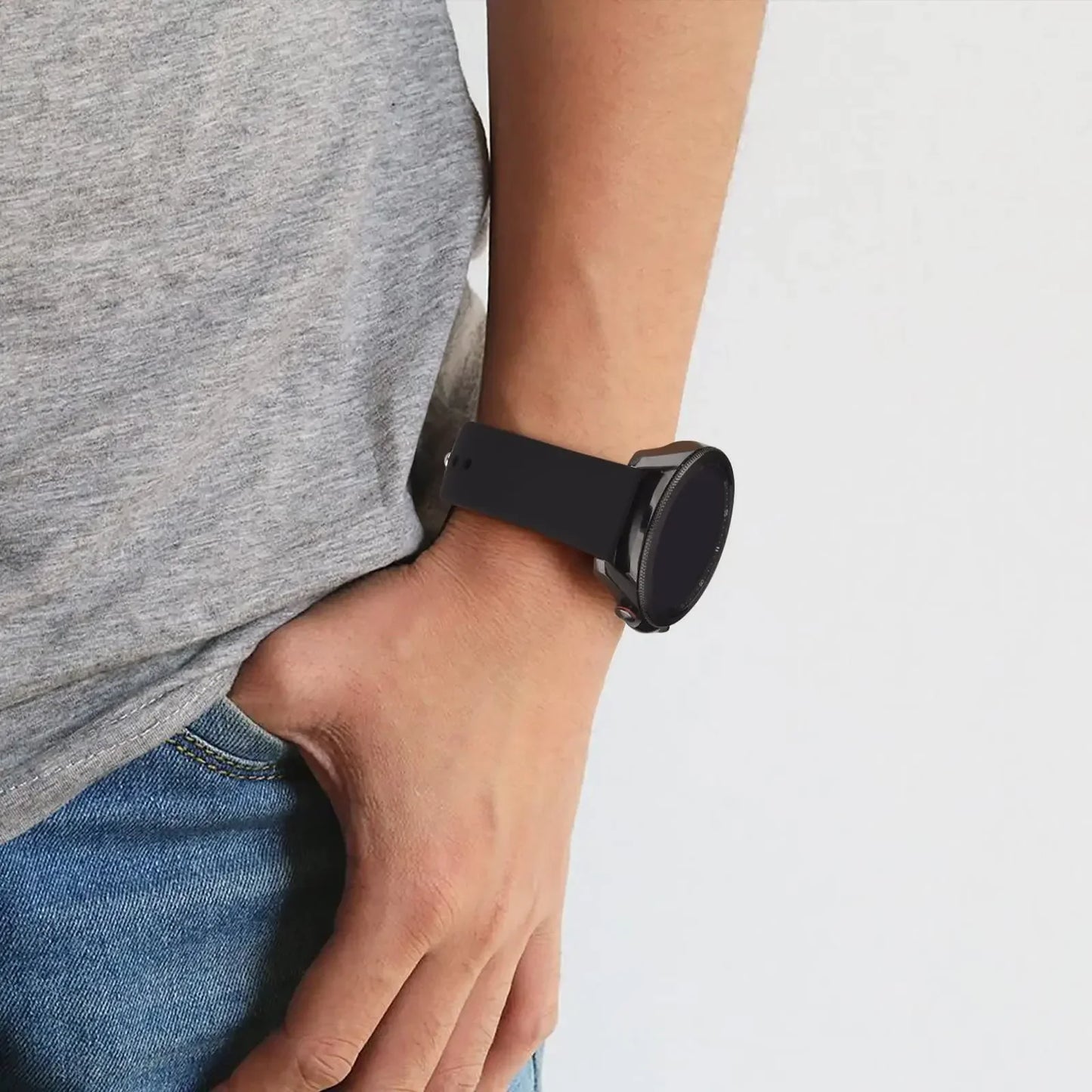 PEO 20mm/22mm silikonklokkerem for Amazfit GTS/GTR - Unisex erstatningsbånd