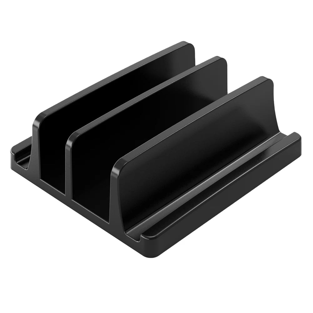Universal Vertical Laptop Stand - 3 Slot Desk Organizer