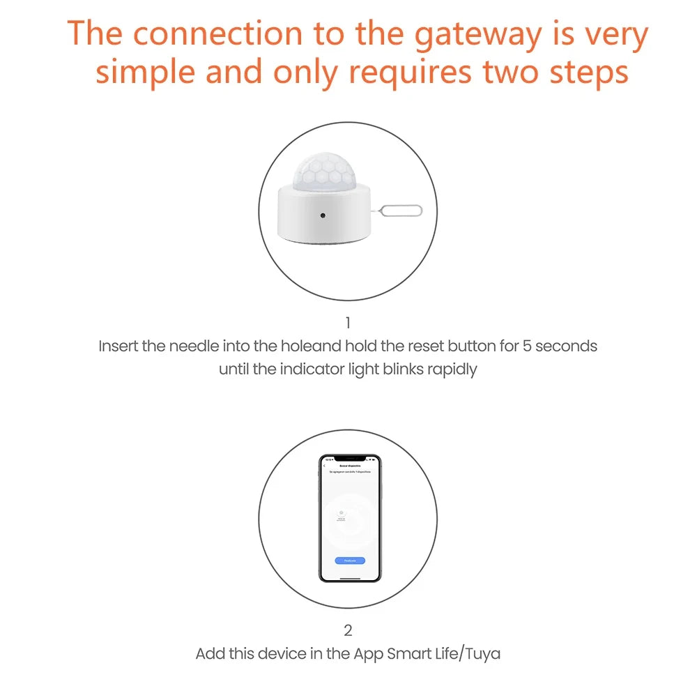 NoEnName Zigbee Mini PIR Motion Sensor - Smart Alerts Enabled