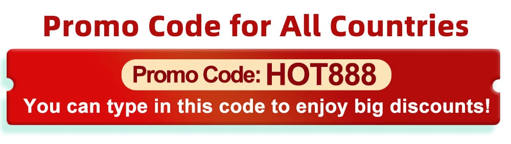 Red banner: Promo Code for All Countries. Use code HOT888 to unlock big discounts on the ABIR WD8 Robot Window Vacuum Cleaner with Dual Spray and Laser Sensor for smart home integration!.