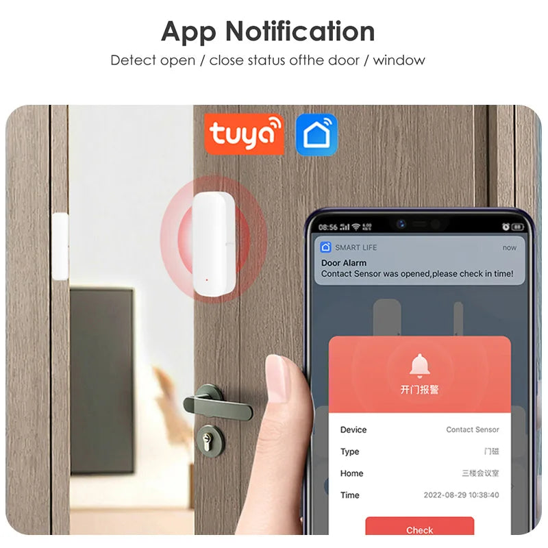 NoEnName WiFi Door Open Closed Detector With App Alerts