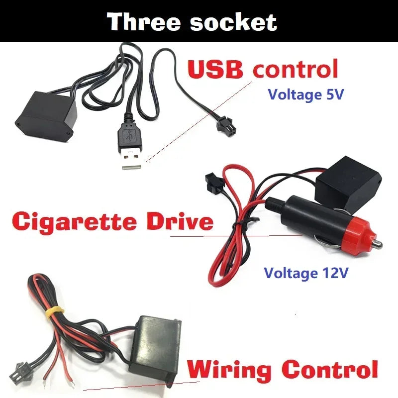 3M/5M Car Interior Led Neon Strip EL Wiring Diode