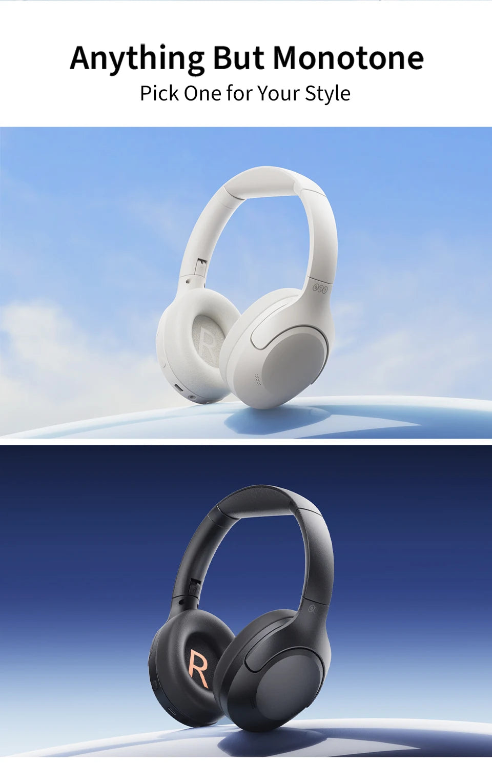 QCY H3 Lite ANC Wireless Headphones with 60-Hour Battery