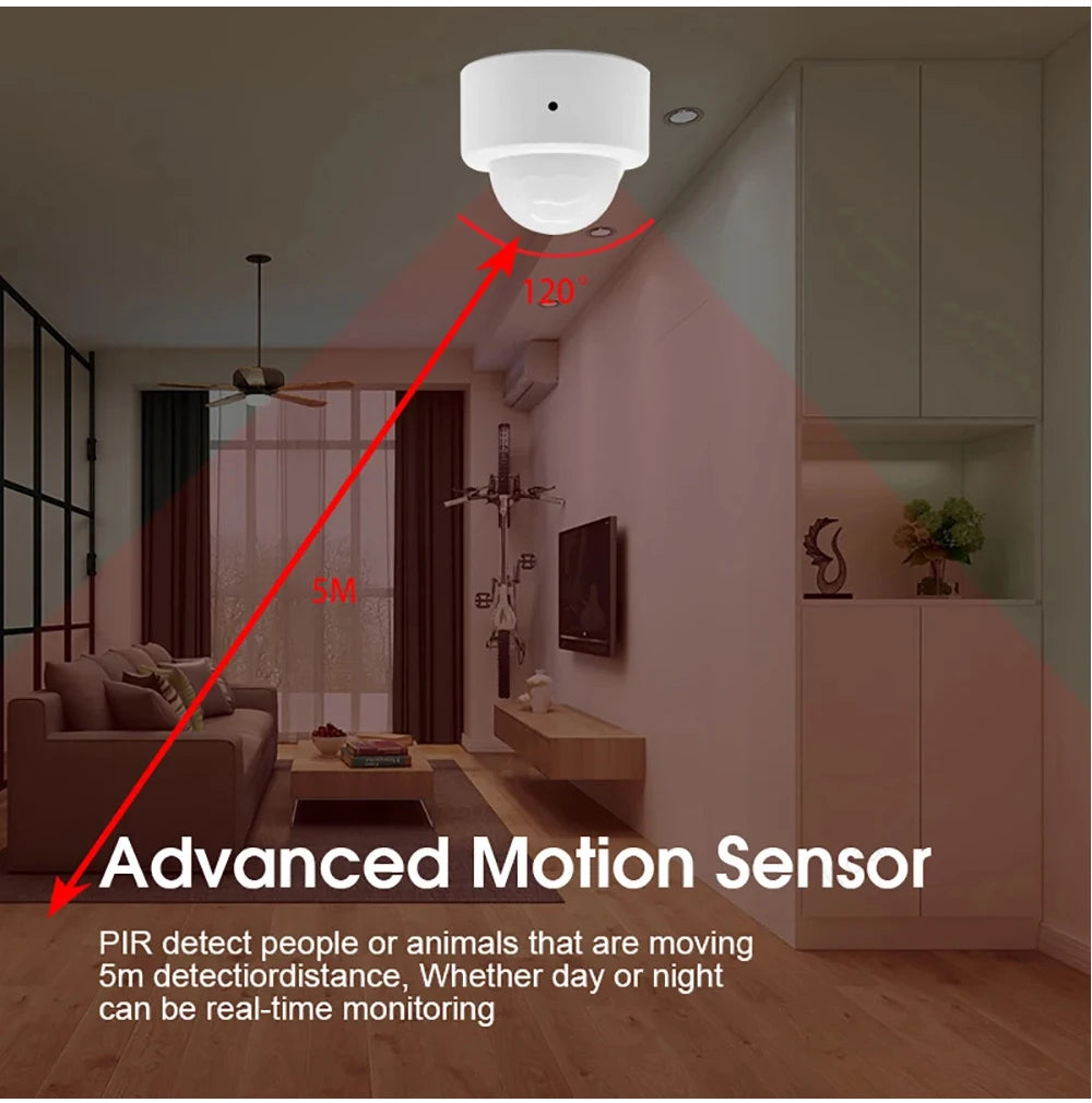 NoEnName Zigbee Mini PIR Motion Sensor - Smart Alerts Enabled