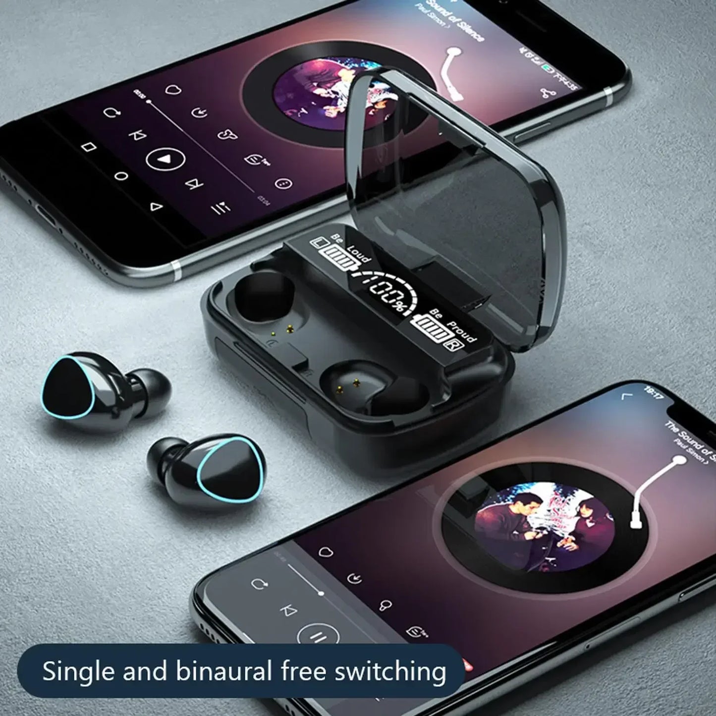 M10 trådløse Bluetooth-ørepropper med vandtæt design