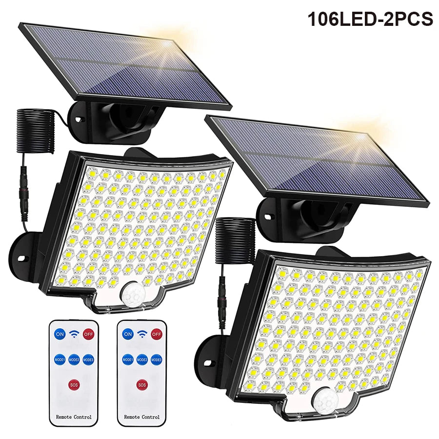 Newstyle Solar Flood Lights with Motion Sensor, Waterproof