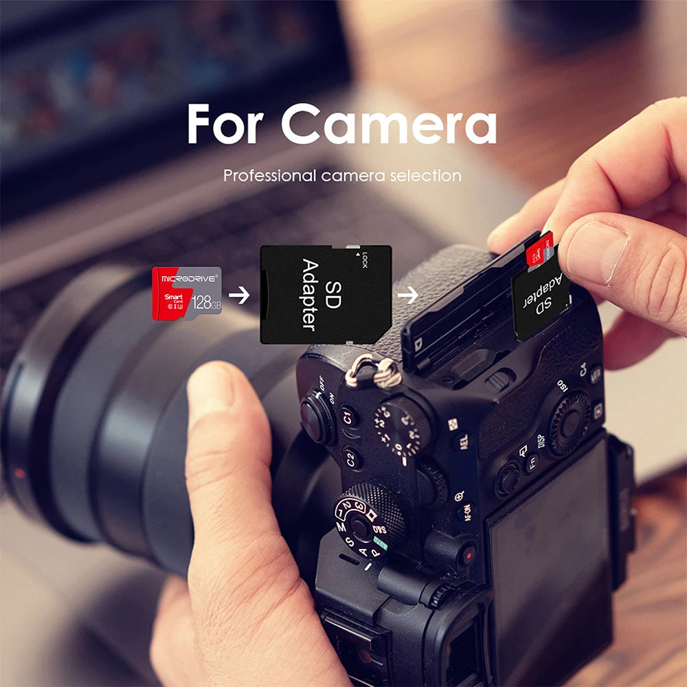 High Speed Class 10 microSD Card - 8GB to 128GB Capacity