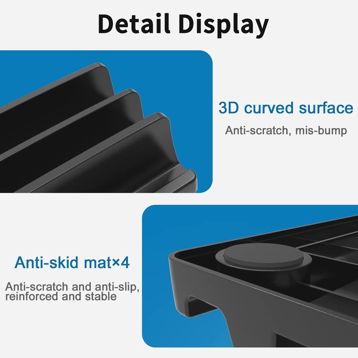Universal Vertical Laptop Stand - 3 Slot Desk Organizer