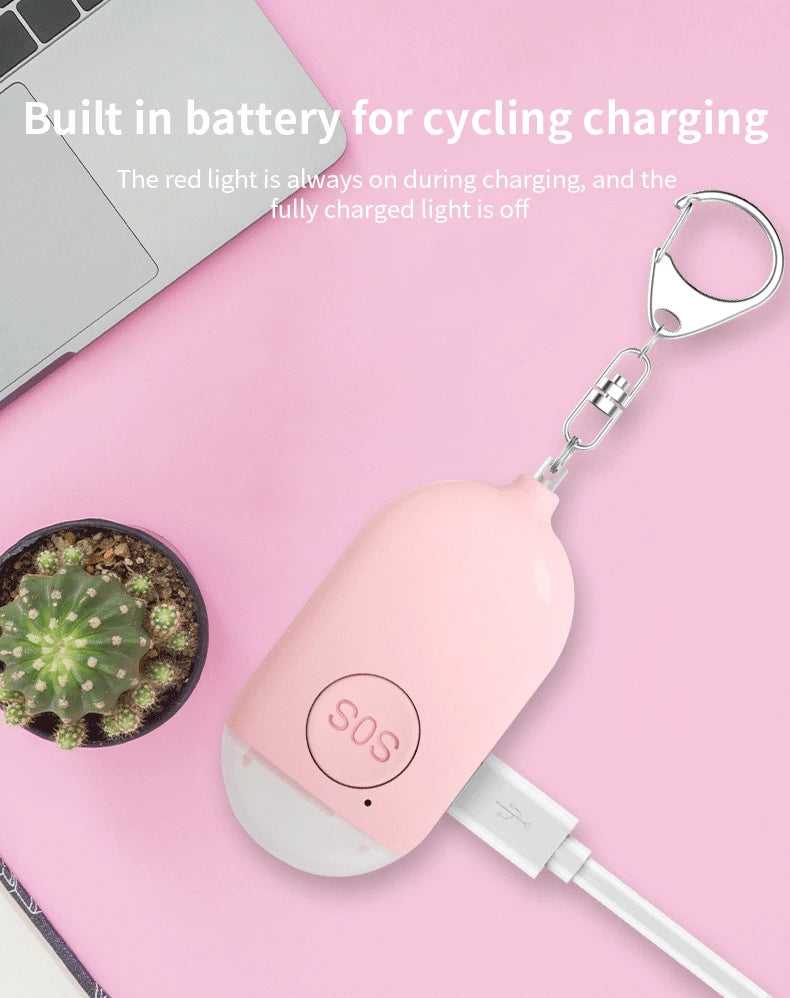 NoEnName Emergency SOS Personal Alarm Keychain - 130dB Alert