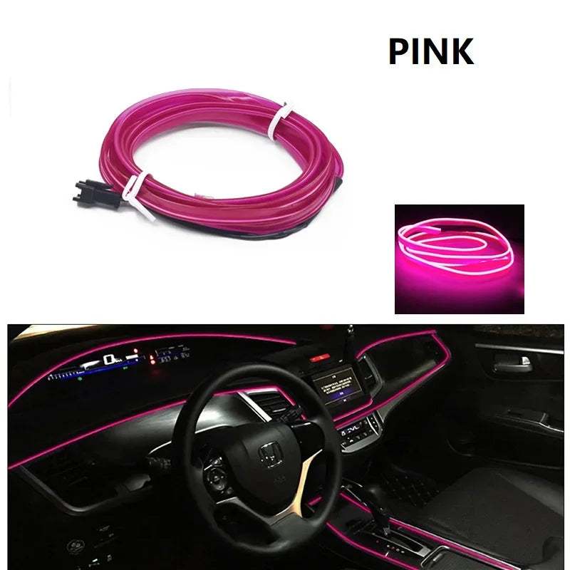 3M/5M Car Interior Led Neon Strip EL Wiring Diode