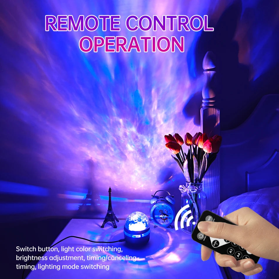Starry Galaxy Projector Light with RGB Remote