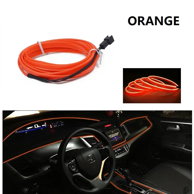 3M/5M Car Interior LED Decorative Lamp EL Wiring Neon
