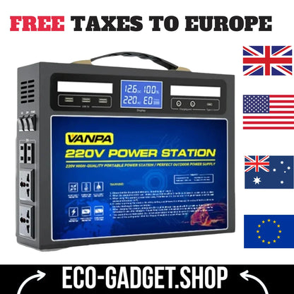 Vanpa Multi-Function Portable Power Supply 220V 1000W Generator
