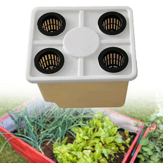 Hydroponics Bucket with Siphon Elbows for Easy Plant Growth