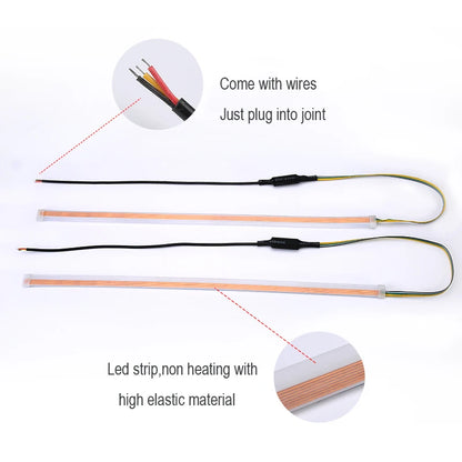 Ultra-Thin Car LED Running Light Soft Tube Strip