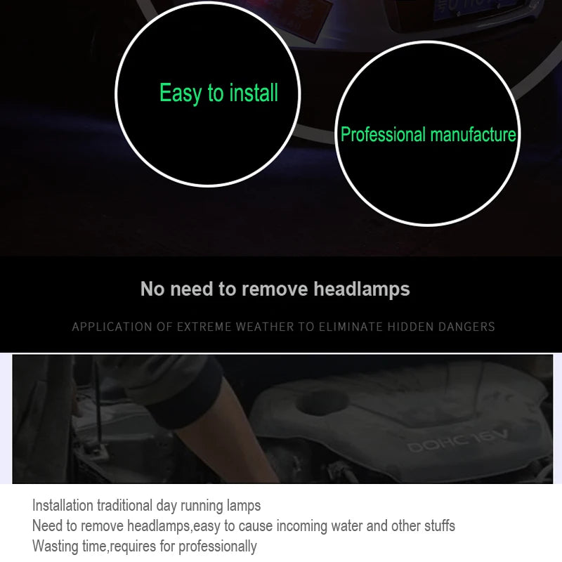 Ultra-Thin Car LED Running Light Soft Tube Strip