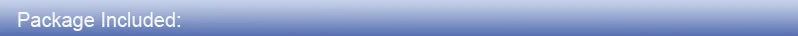 A gradient blue banner displays Package Included in white text on the left, emphasizing essentials like a Smart Bluetooth 4.0 Anti-Lost Tracker for Valuables.