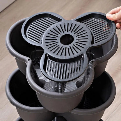 3 Tiers Vertical Tower Stackable Pot Strawberry Planter for Easy Home Gardening