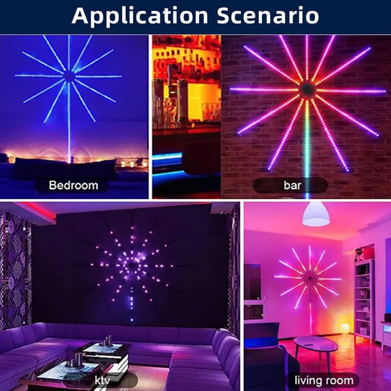 Smart fyrverkeri LED Strip Light Kit - fjernkontrollmagi