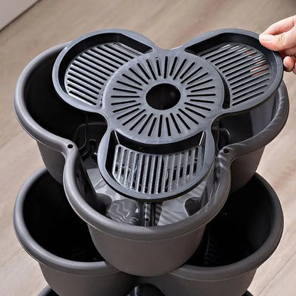 3 Tiers Vertical Tower Stackable Pot Strawberry Planter for Easy Home Gardening