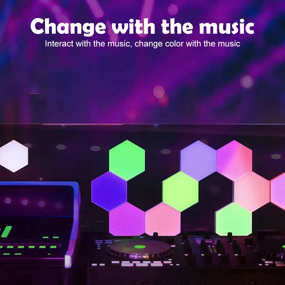 Smart RGB Hexagonal Lamp with Remote Control
